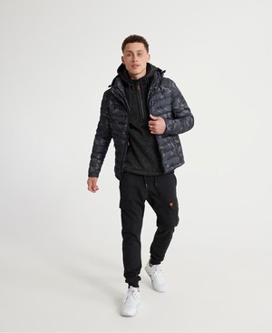 Superdry Storm Half Cipzár Overhead Férfi Kapucnis Pulóver Fekete | HKZLU2803